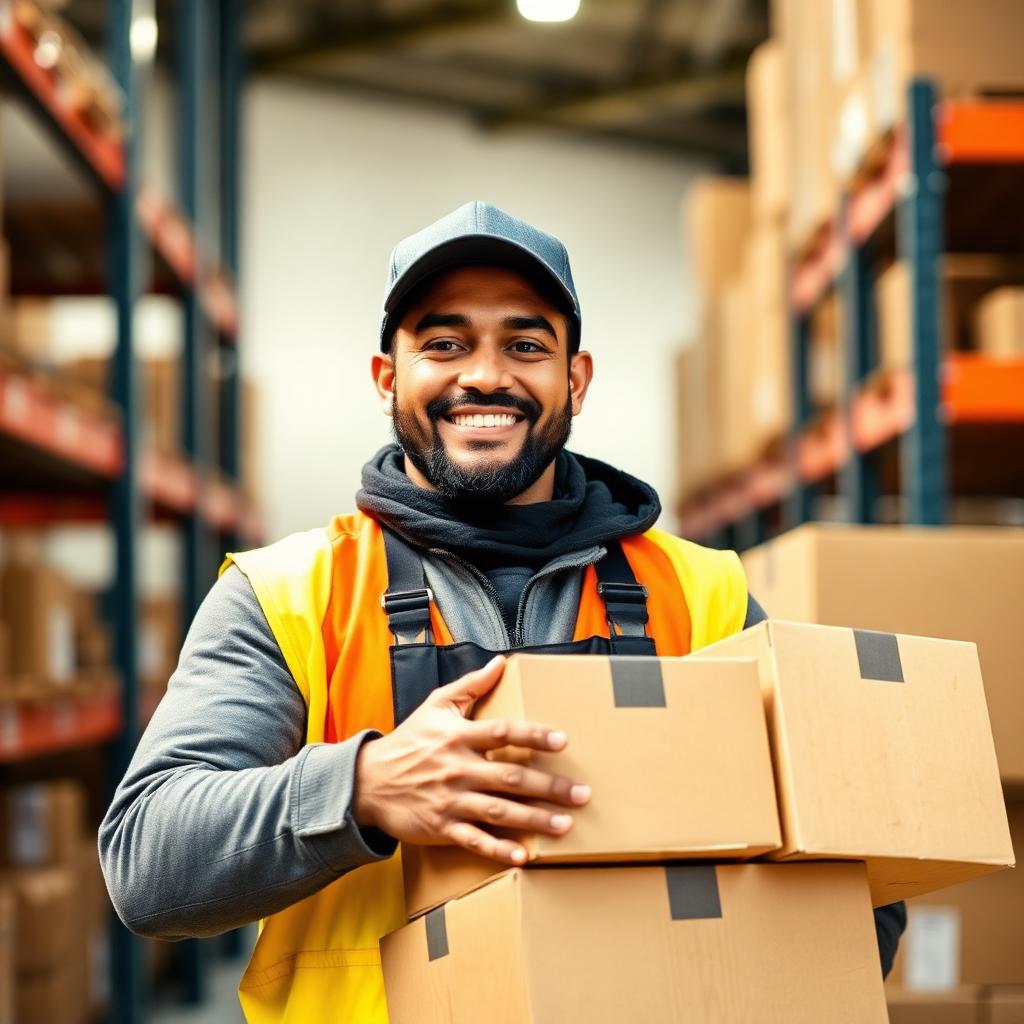 Warehouse team preparing shipments